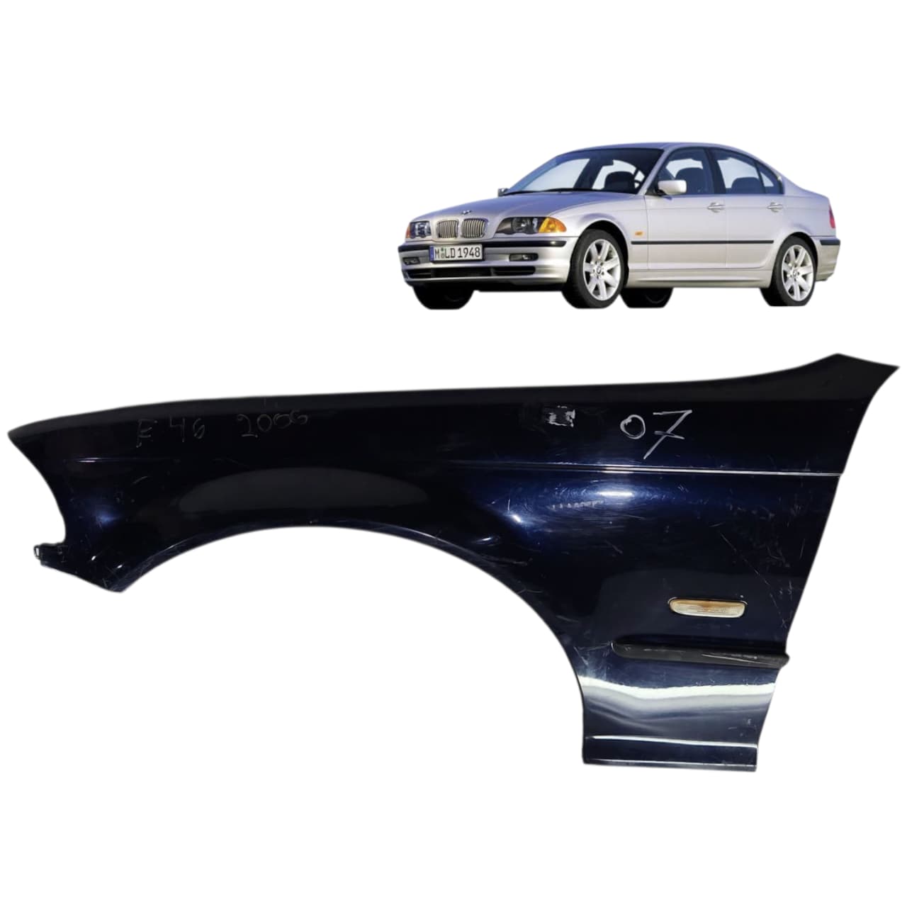 PARALAMA DIANTEIRO ESQ BMW SERIE 3 E46 2002 2005 