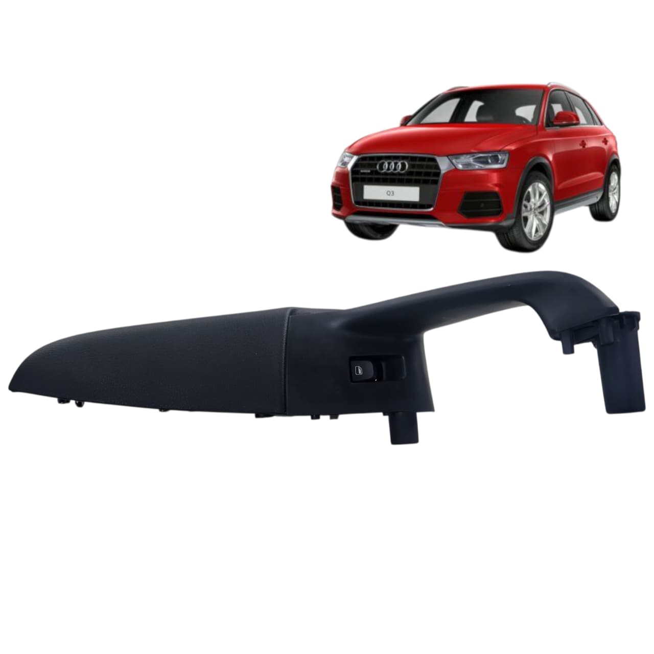 ACABAMENTO PUXADOR PORTA TRAS DIR AUDI Q3 2013 2019 