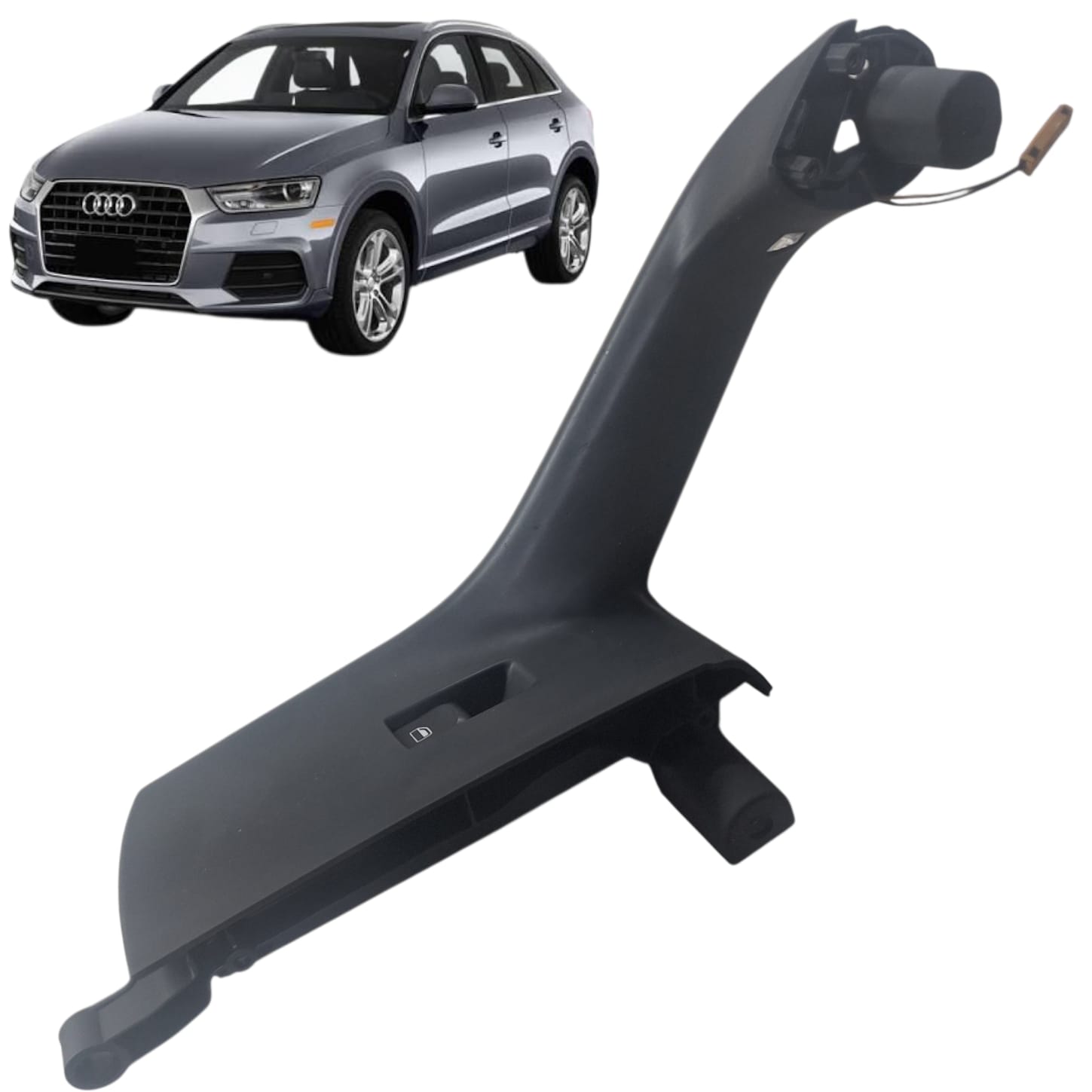 MOLDURA PUXADOR PORTA TRAS DIR AUDI Q3 2013 2019 