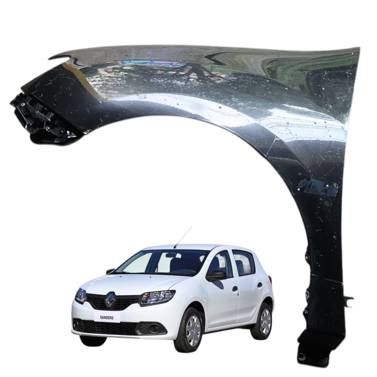 PARALAMA DIANTEIRO ESQ RENAULT SANDERO 2017 2022