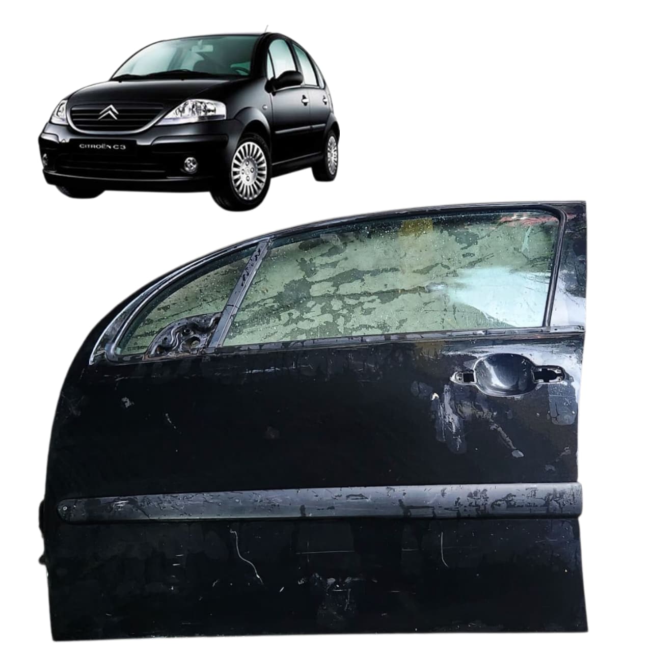Porta Dianteira Esquerda Citroën C3  2003 2012 