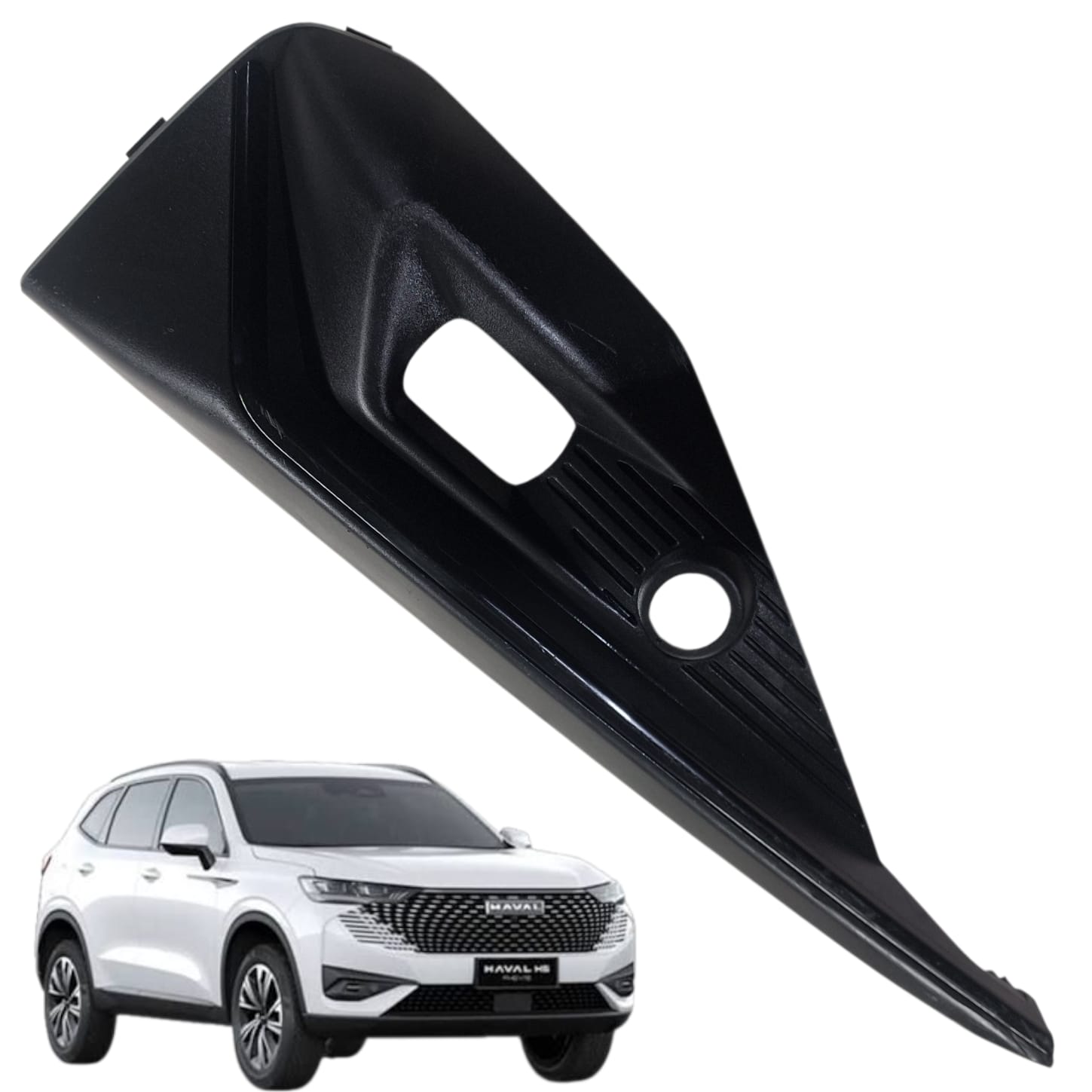 MOLDURA FAROL MILHA ESQUERDO GWM HAVAL H6 2023 2025