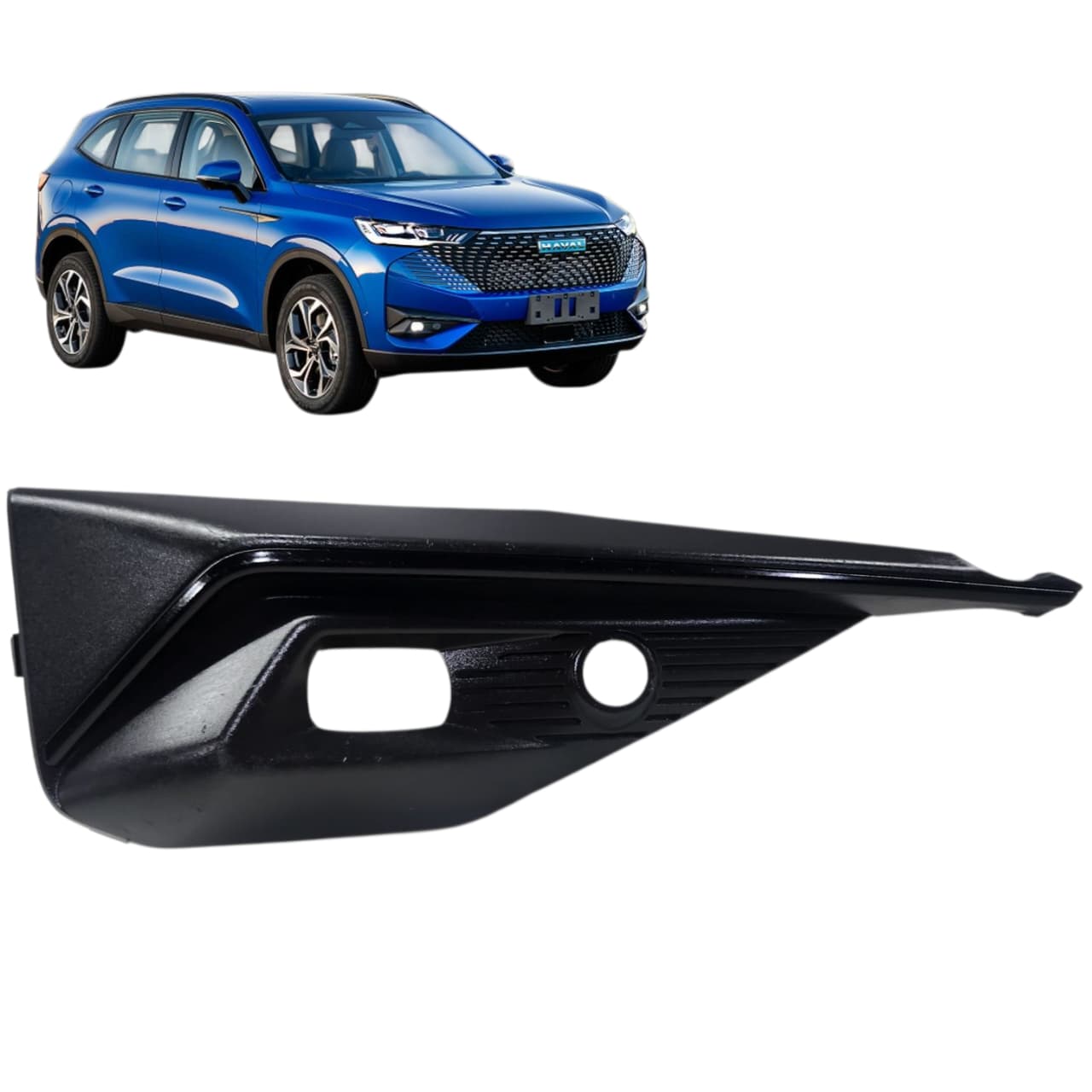 MOLDURA FAROL MILHA DIREITO GWM HAVAL H6 2023 2025
