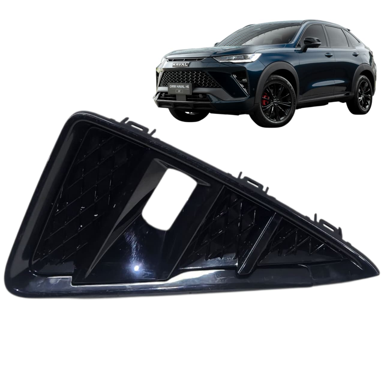 MOLDURA FAROL MILHA ESQUERDO GWM HAVAL GT 2023 2026 