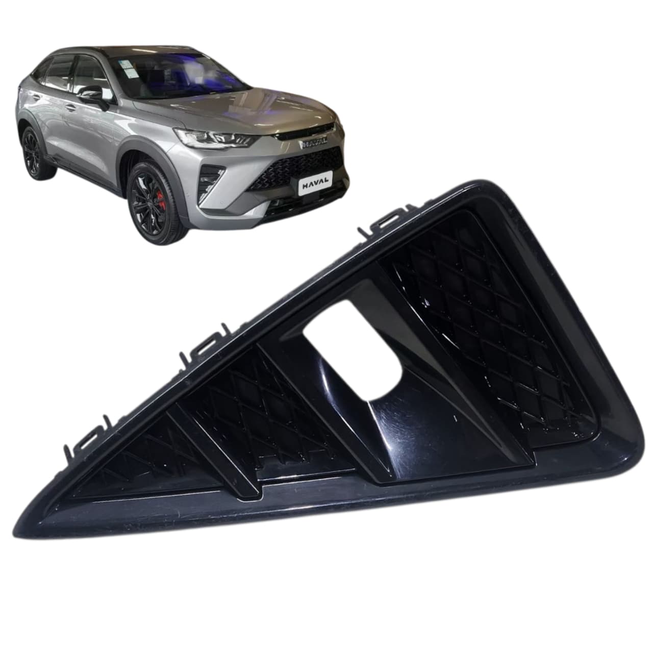 MOLDURA FAROL MILHA DIREITO GWM HAVAL H6 GT 2023 2026