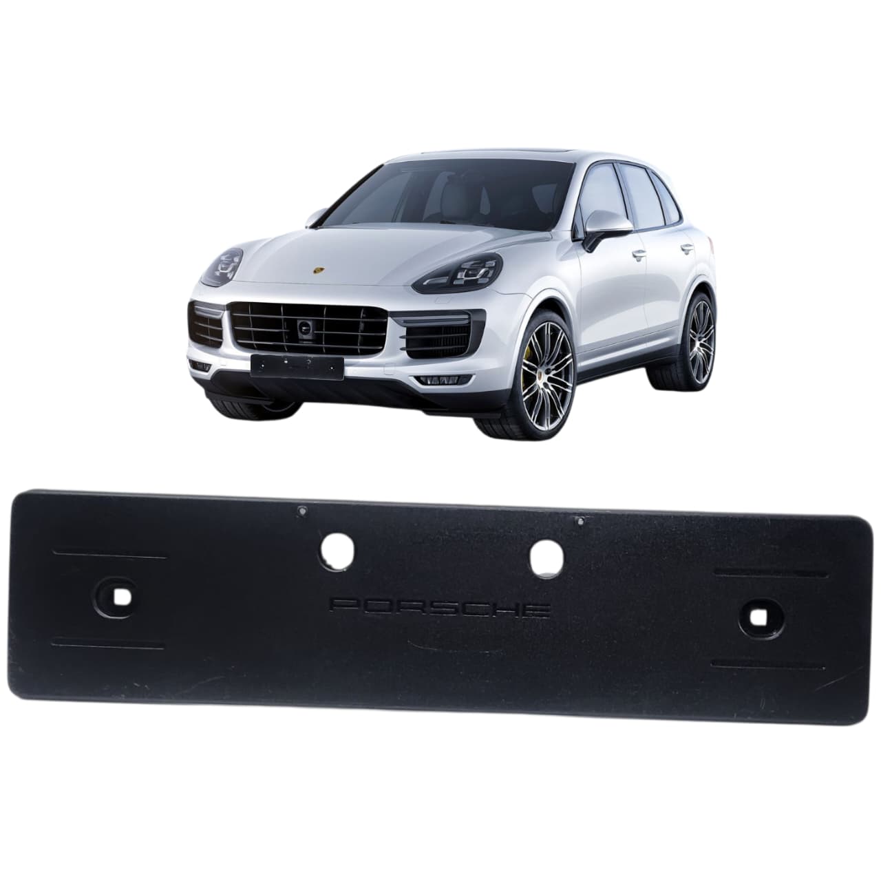 SUPORTE PLACA TRASEIRA PORSCHE CAYENNE 2017 2023