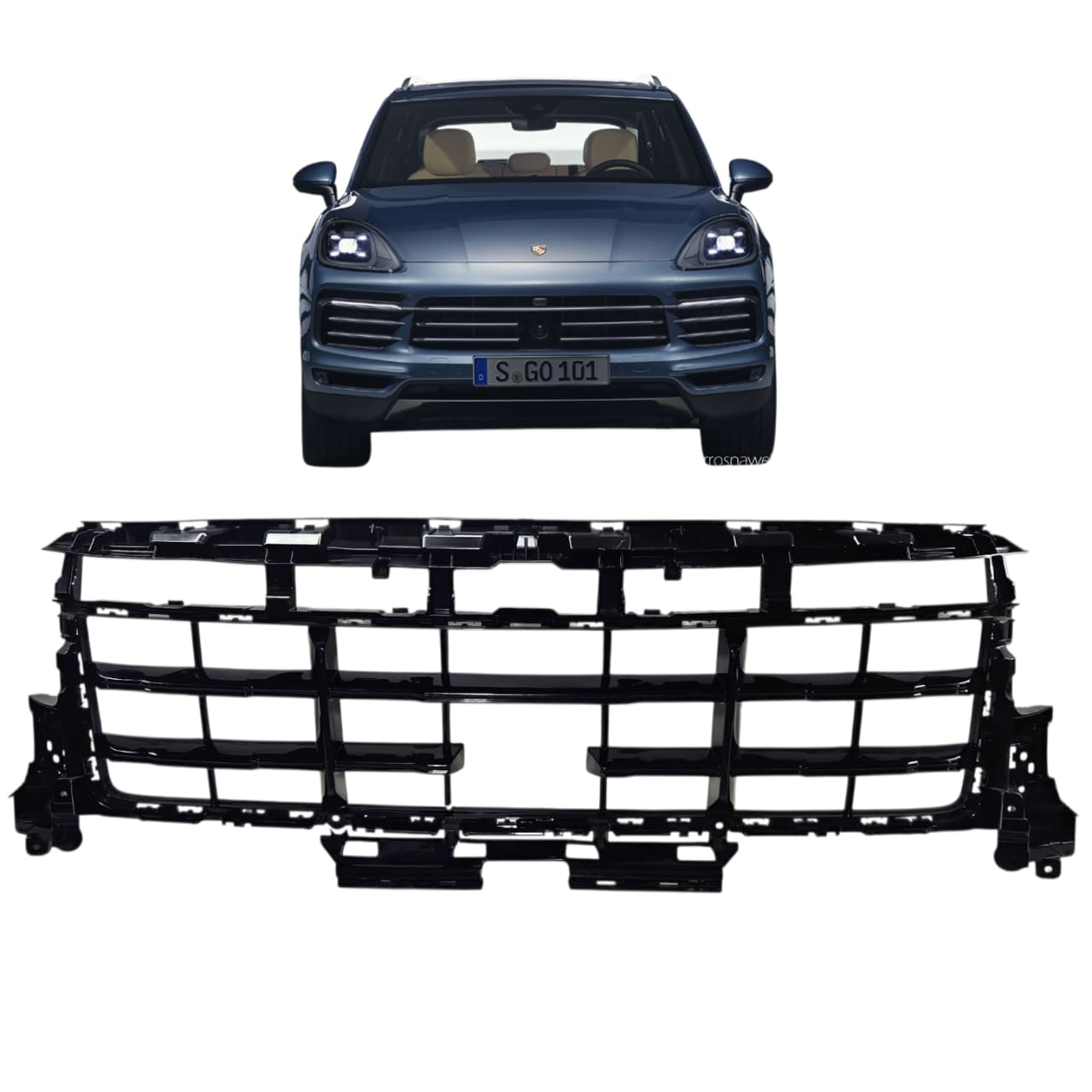 GRADE CENTRAL PARACHOQUE DIANTEIRO PORSCHE CAYENNE 2018 2023