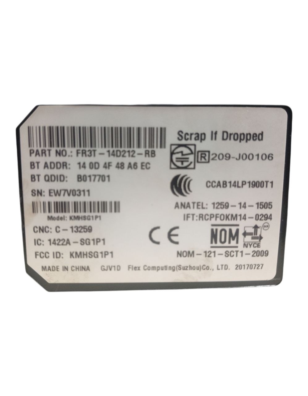 Módulo Bluetooth Ford Ecosport 2013 2014 2015 2016 2017