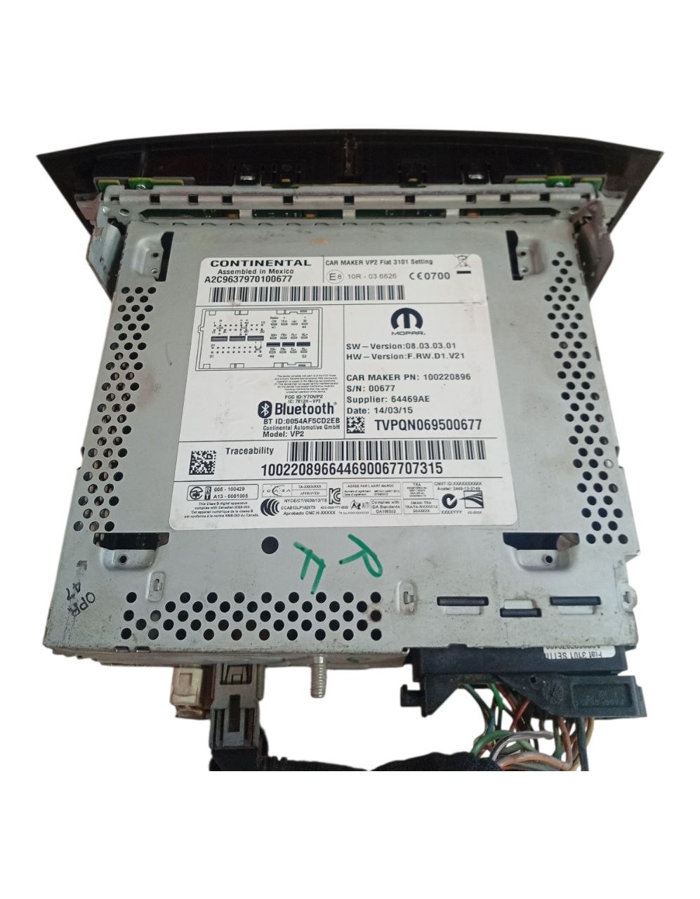 Tela Multimídia Do Som Fiat Freemont 2.4 2012 2014 2015 2017