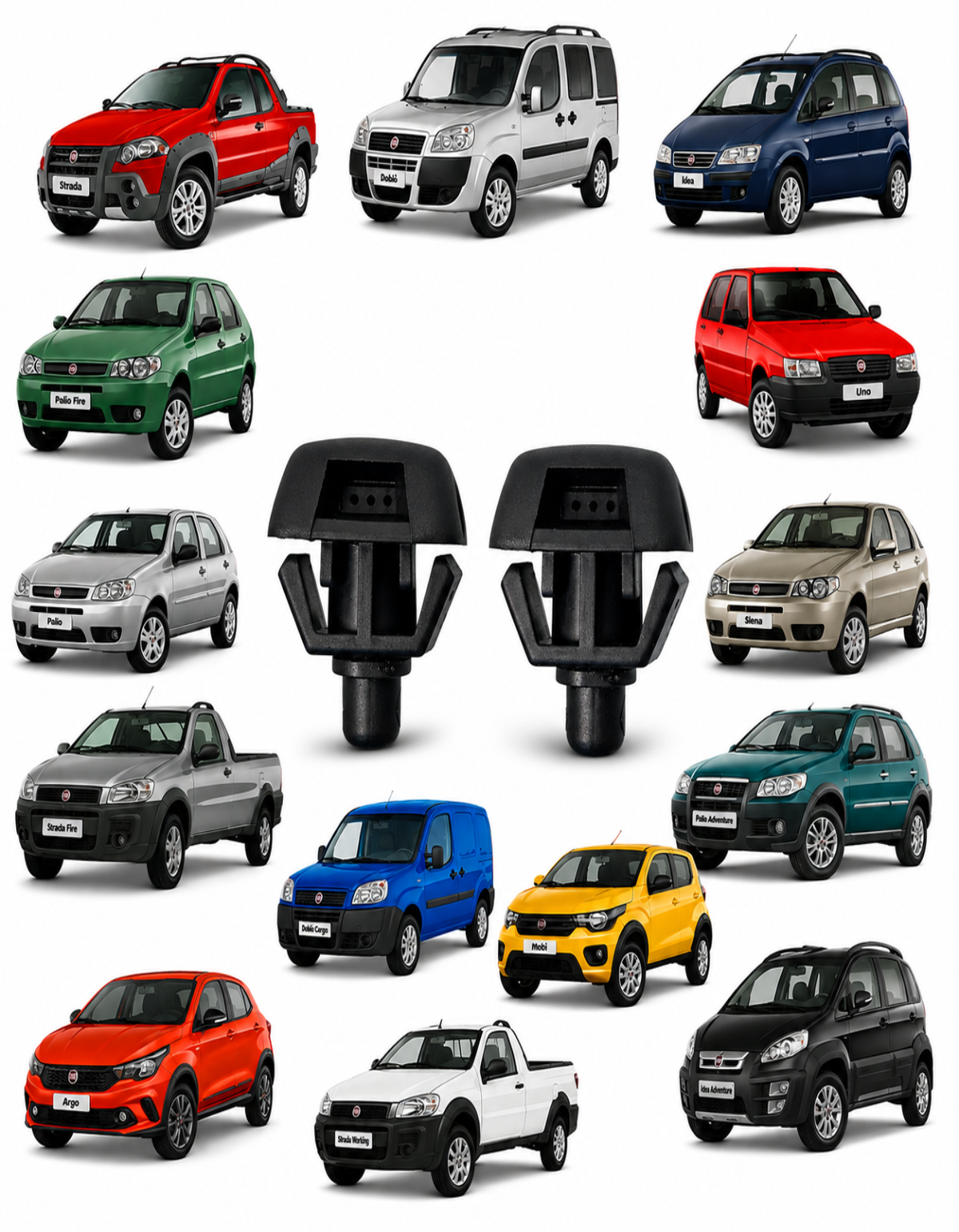 Par Brucutu Esguicho Parabrisa Fiat Punto Idea Doblo Orig