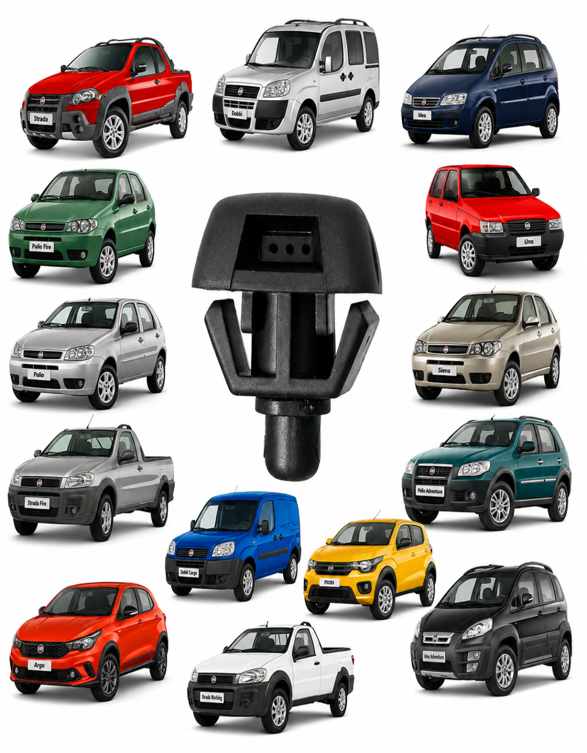 Esguicho Brucutu Fiat Punto Idea Uno Doblo Palio Strada Mobi