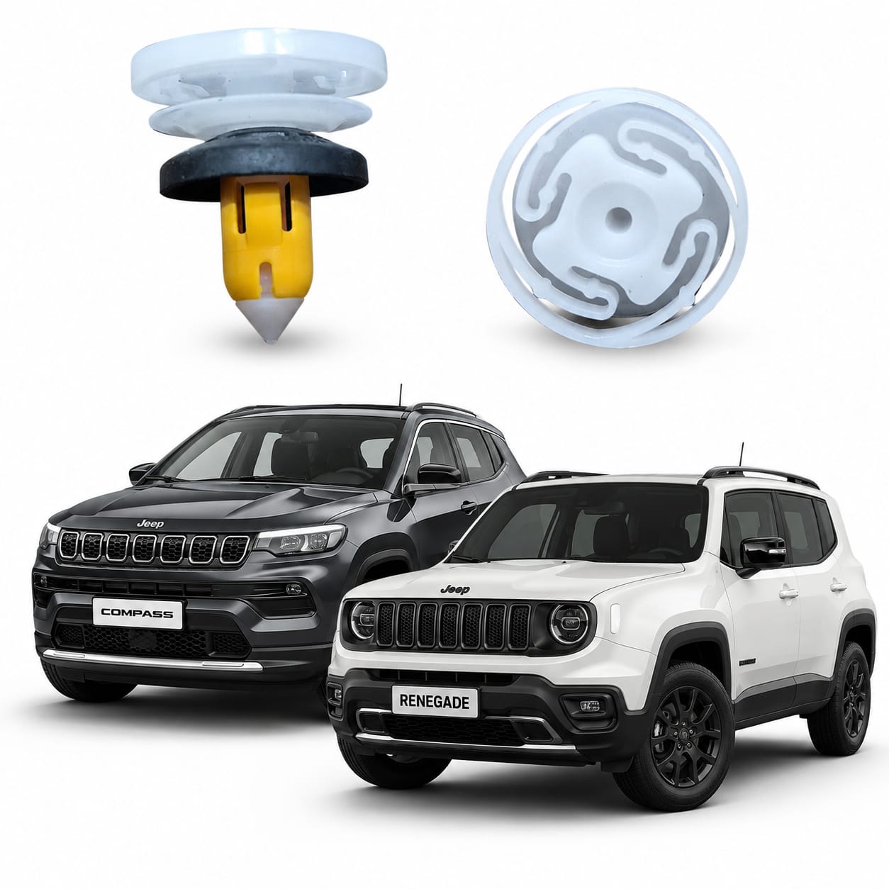 10 Grampo Presilha Fixação Forro Porta Jeep Compass Renegade