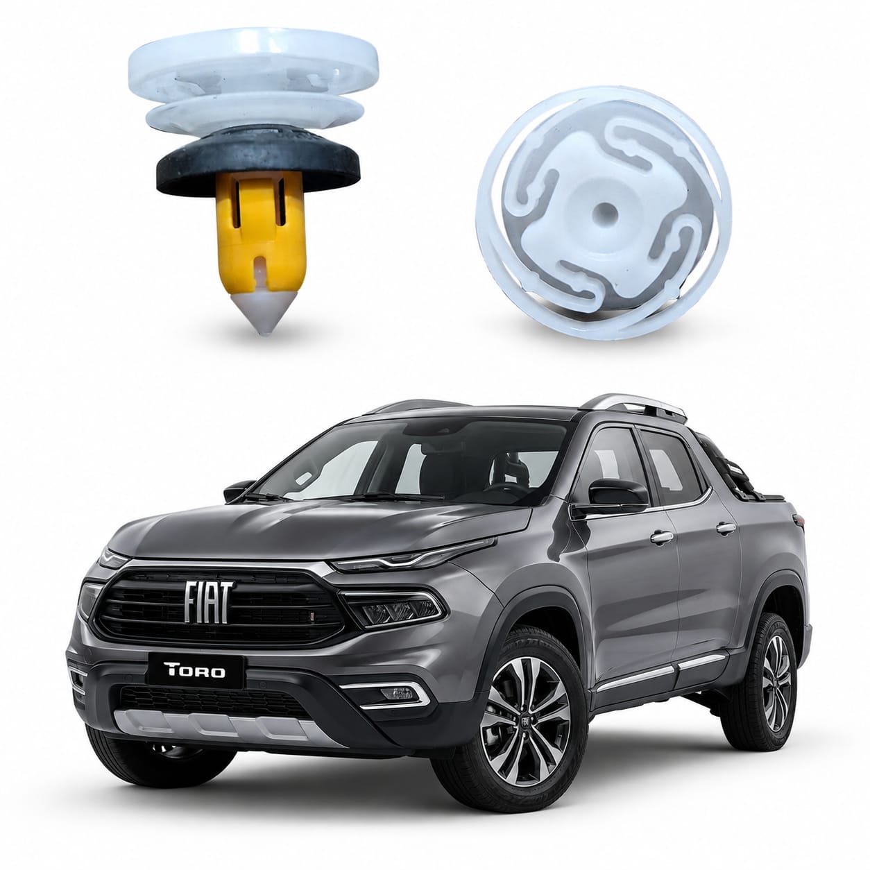 10 Grampo Presilha Fixação Forro Porta Fiat Toro 