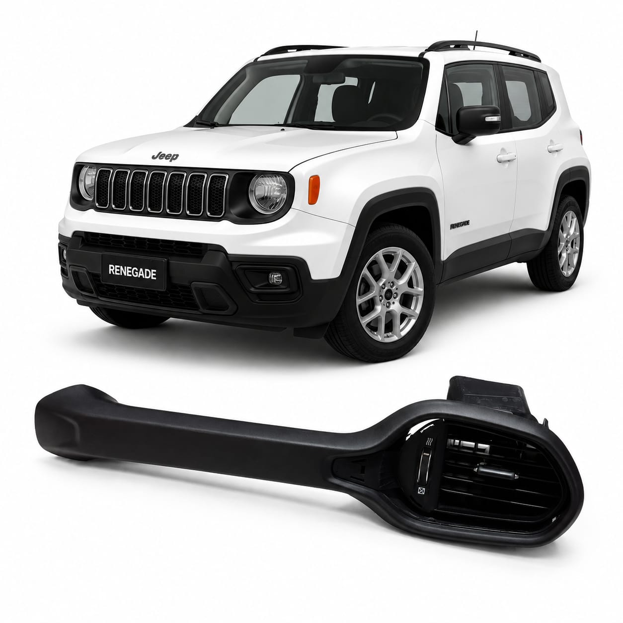 Difusor De Ar Direito S/ Moldura Renegade 2016 2024 Detalhe