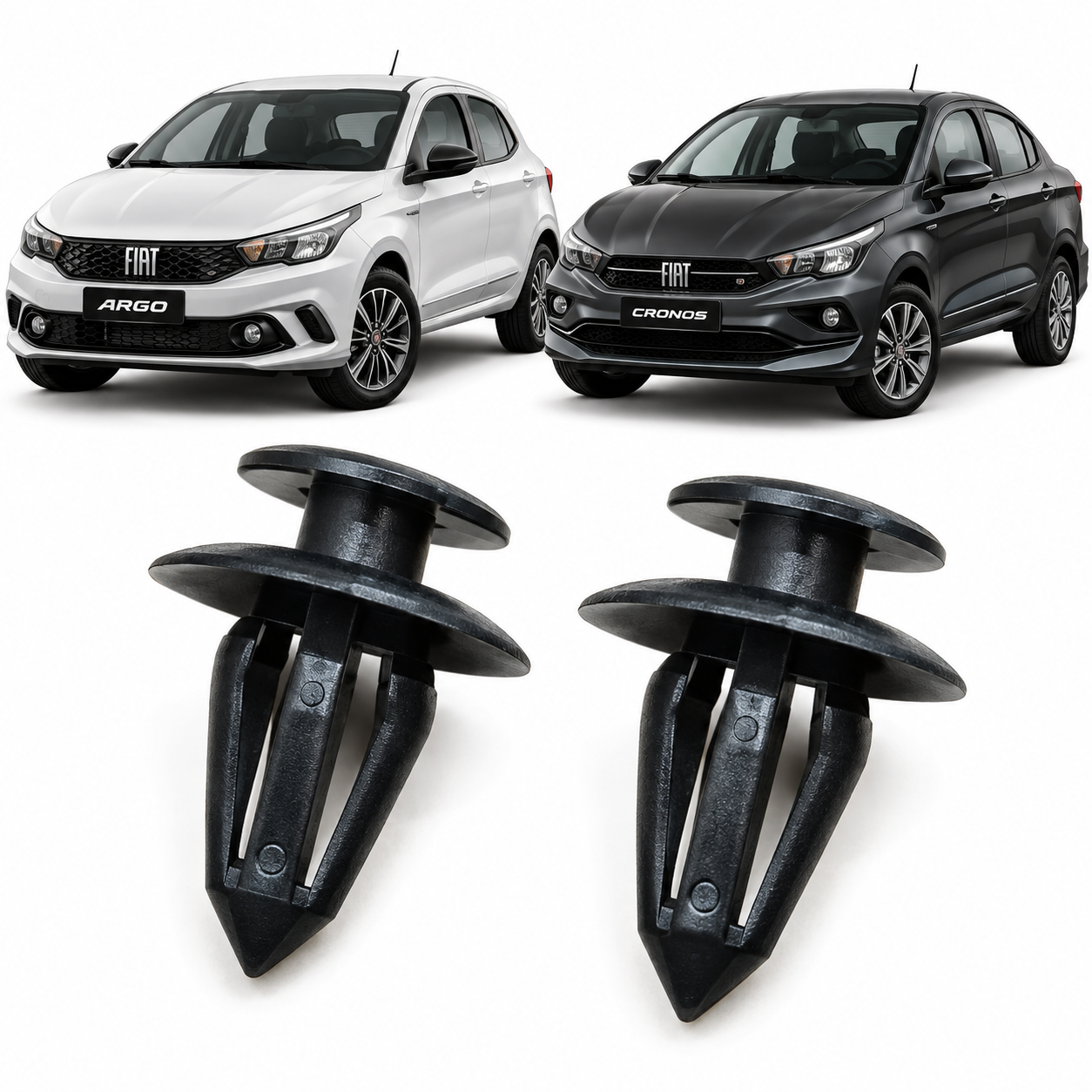 Kit 2 Presilhas Moldura Paralama Fiat Argo Cronos Original