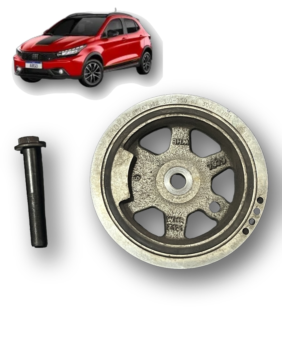 Polia Virabrequim Motor Fiat Argo 1.0 3Cc 6v 2018 2025