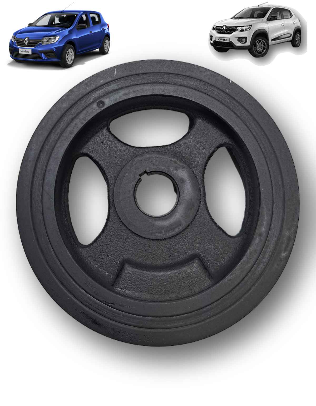 Polia Do Virabrequim Renault Kwid Sandero Logan 1.0 12v 3cc
