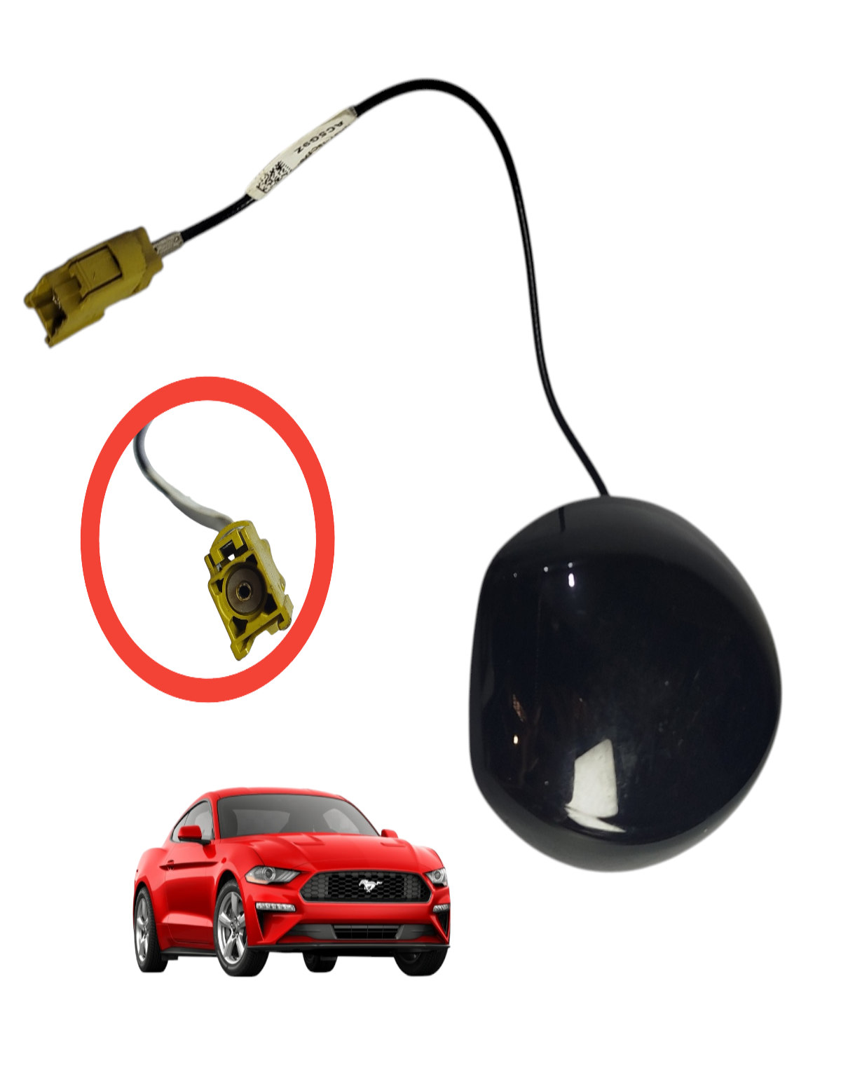 Antena Externa Ford Mustang 5.0 V8 2018 2019 2020 2021 