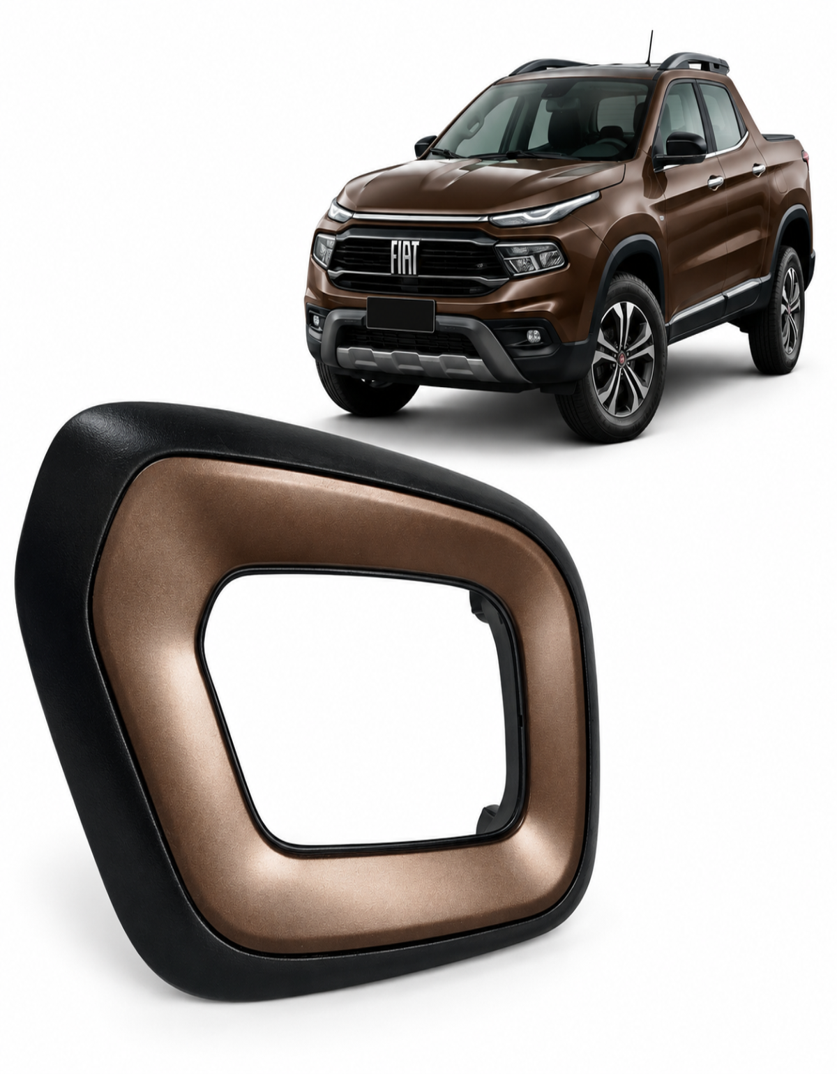 Puxador Porta Moldura Dianteira Esquerda Fiat Toro Original