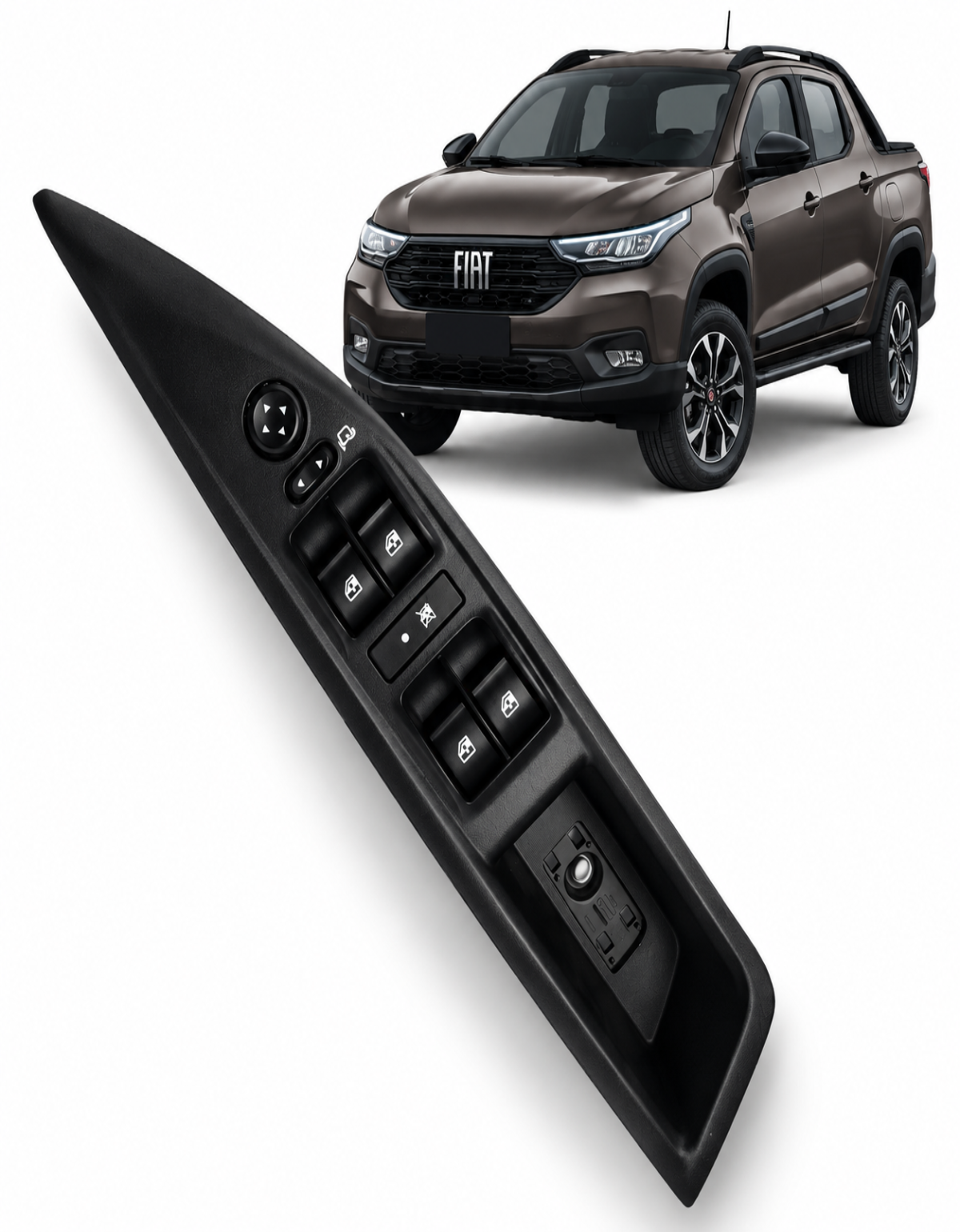 Comando Vidro Elétrico Dianteiro Esquerdo Fiat Strada Orig