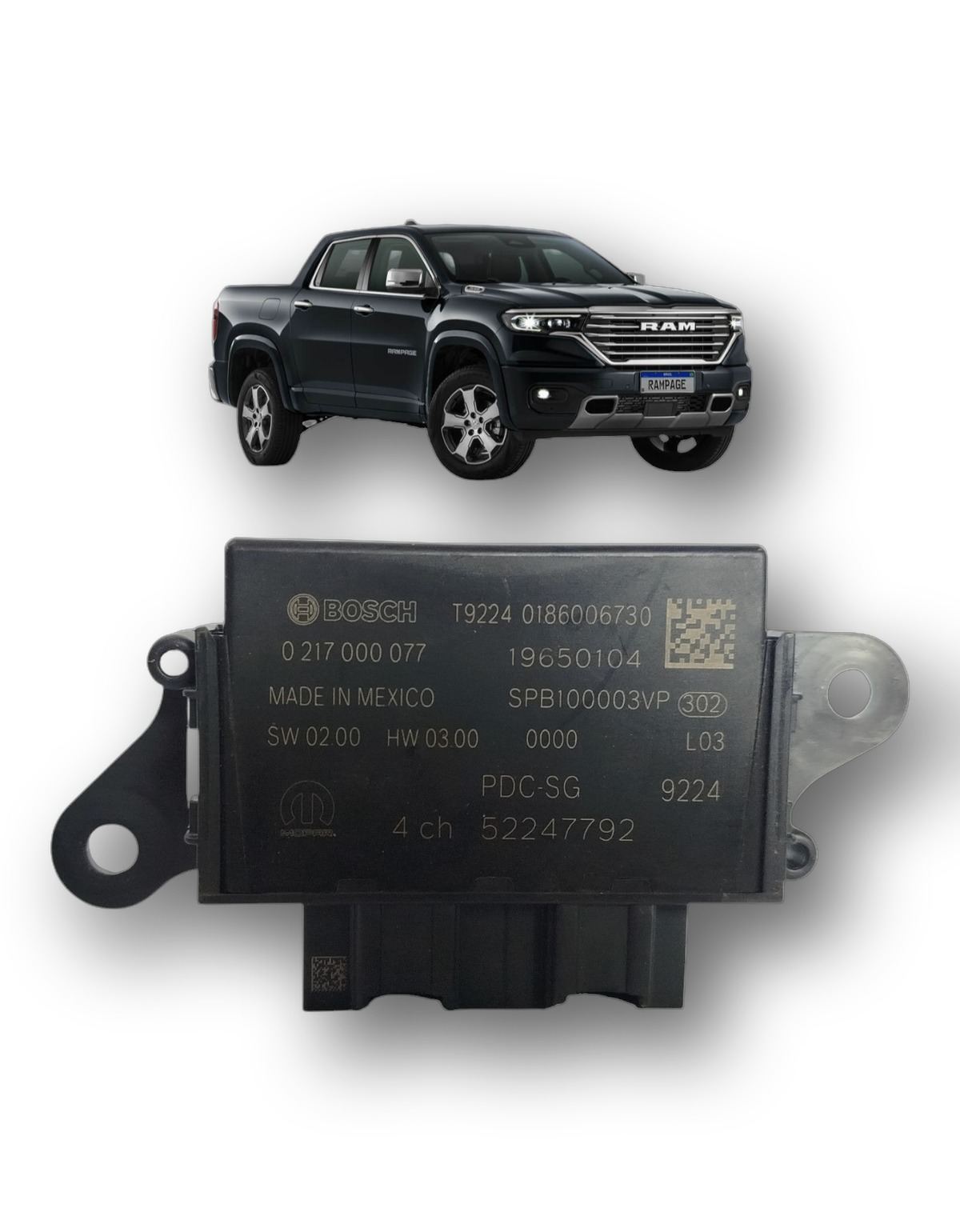 Módulo Estacionamento Ram Rampage 2023 2024 2025