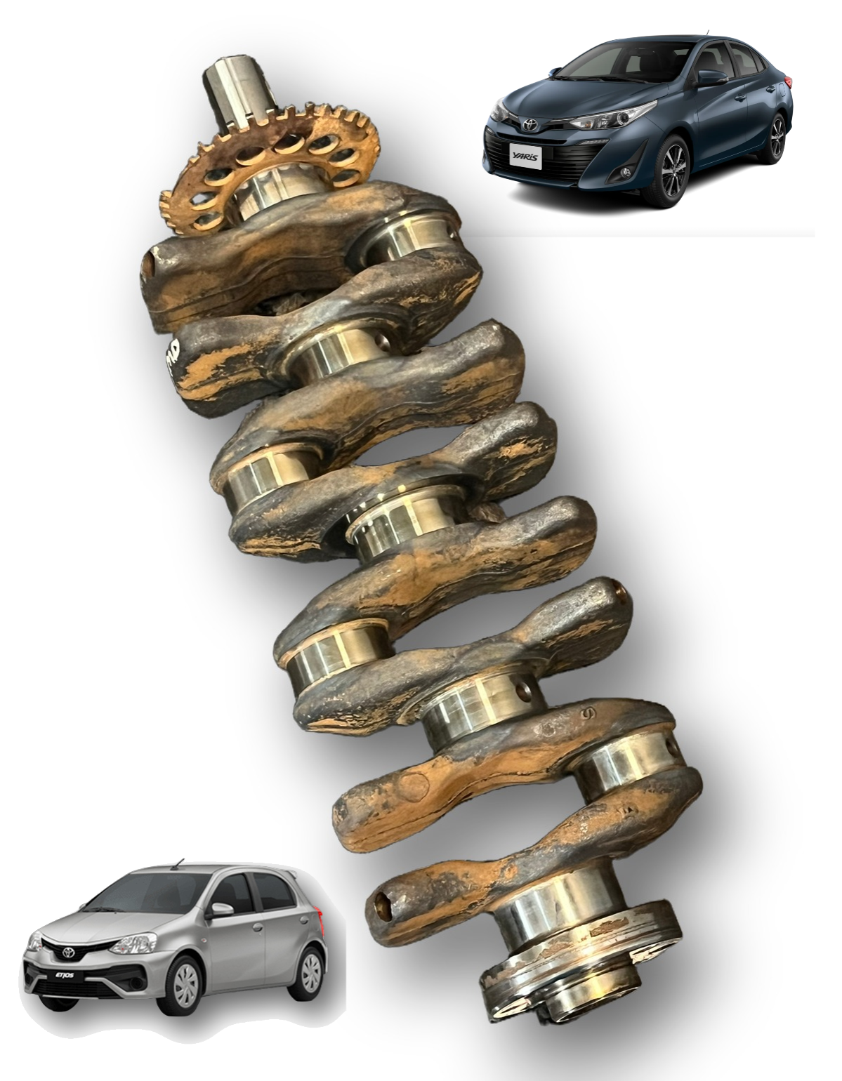 Eixo Virabrequim STD Toyota Yaris Etios 1.5 16V 2017 2025