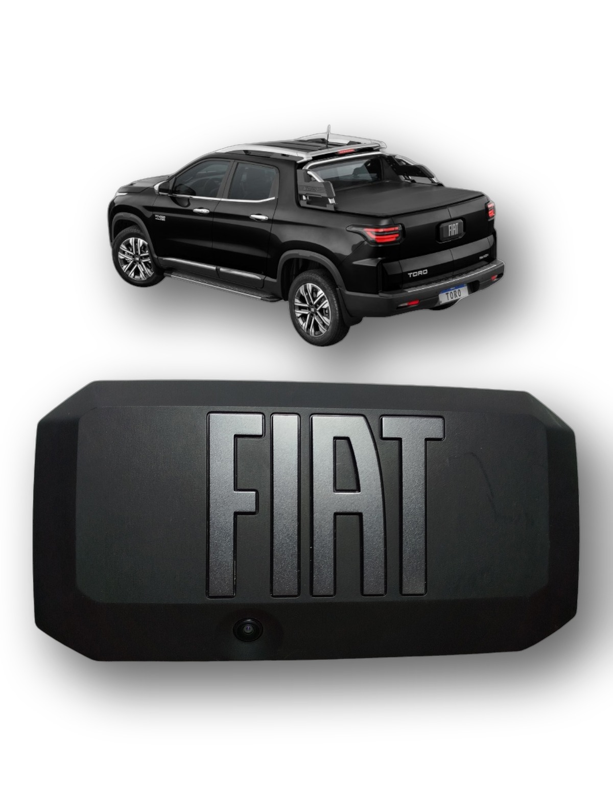 Maçaneta Tampa Traseira Com Câmera Ré Fiat Toro 2026 Cinza