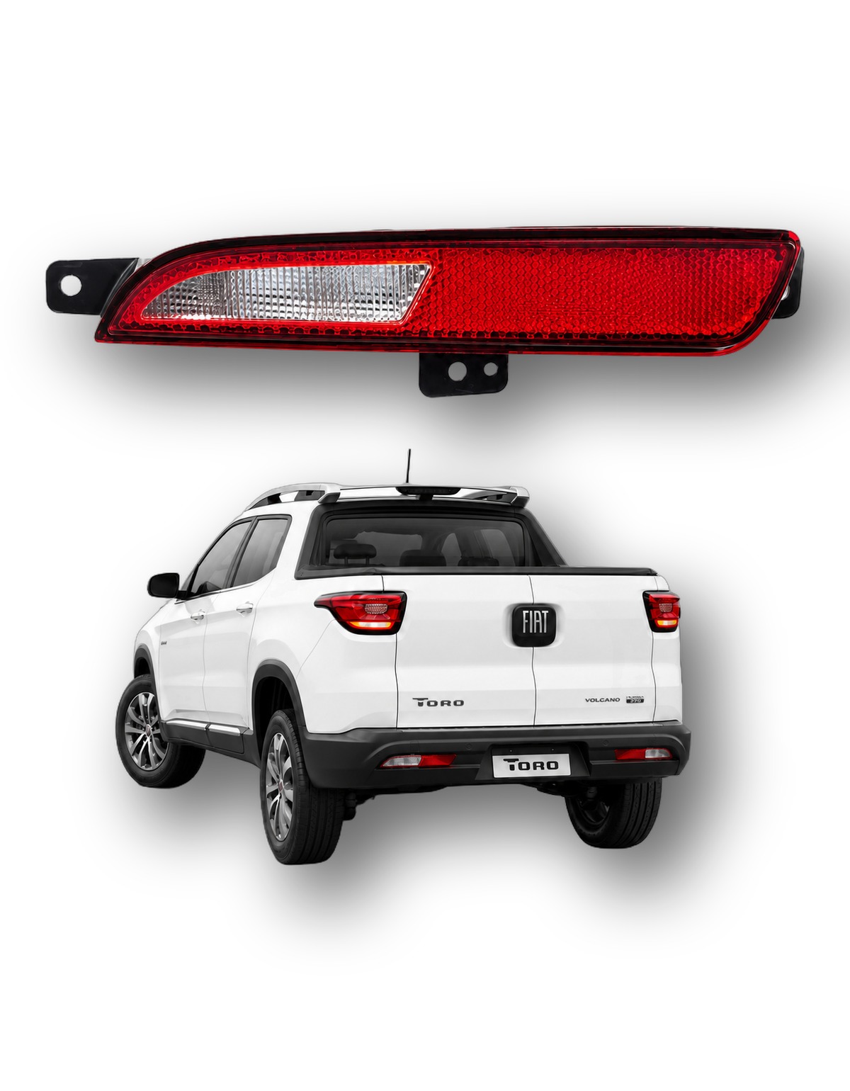 Refletor Olho gato traseiro esquerdo Fiat Toro 2026