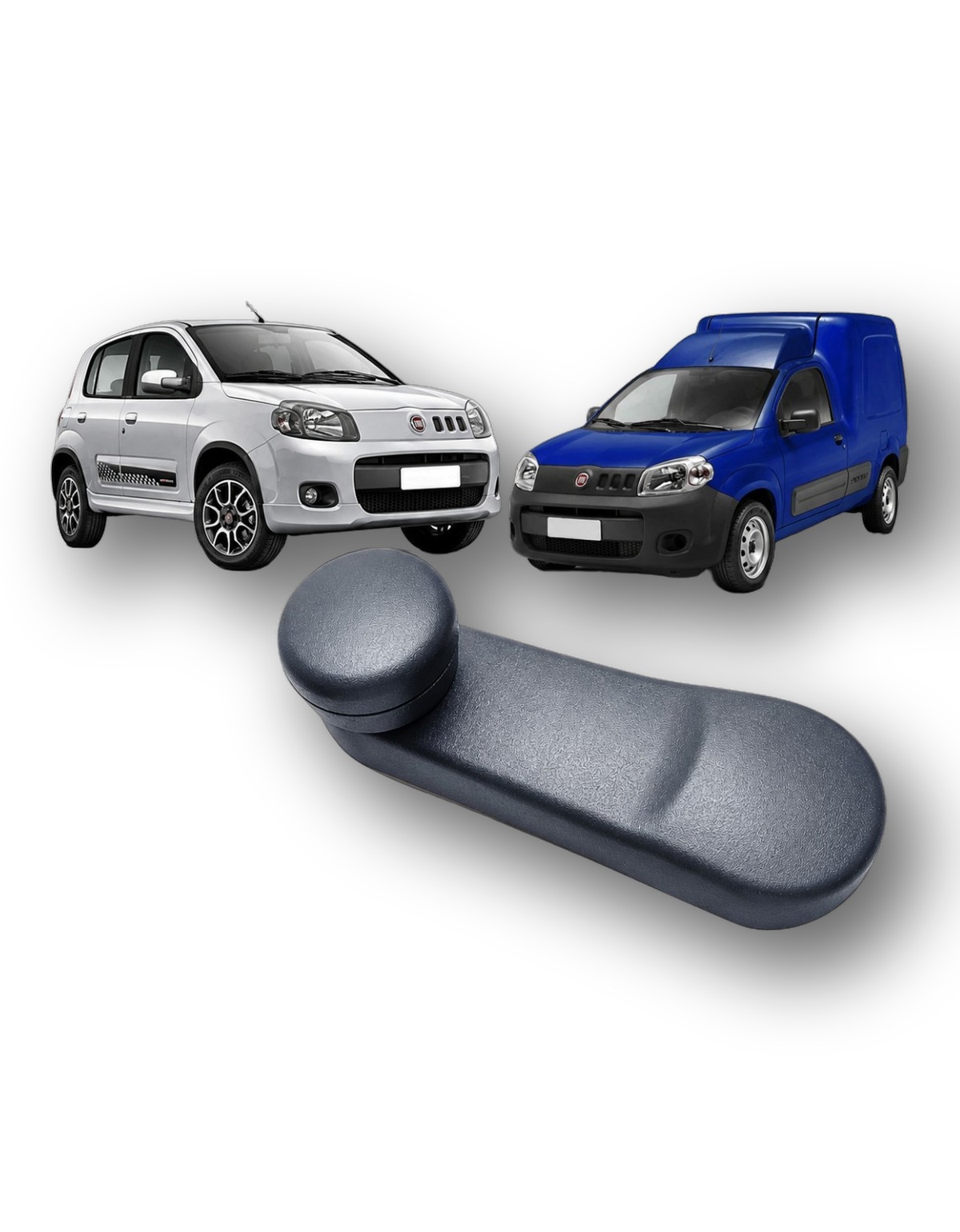 Manivela Levanta Porta Vidro Fiat Novo Uno Fiorino 100185398