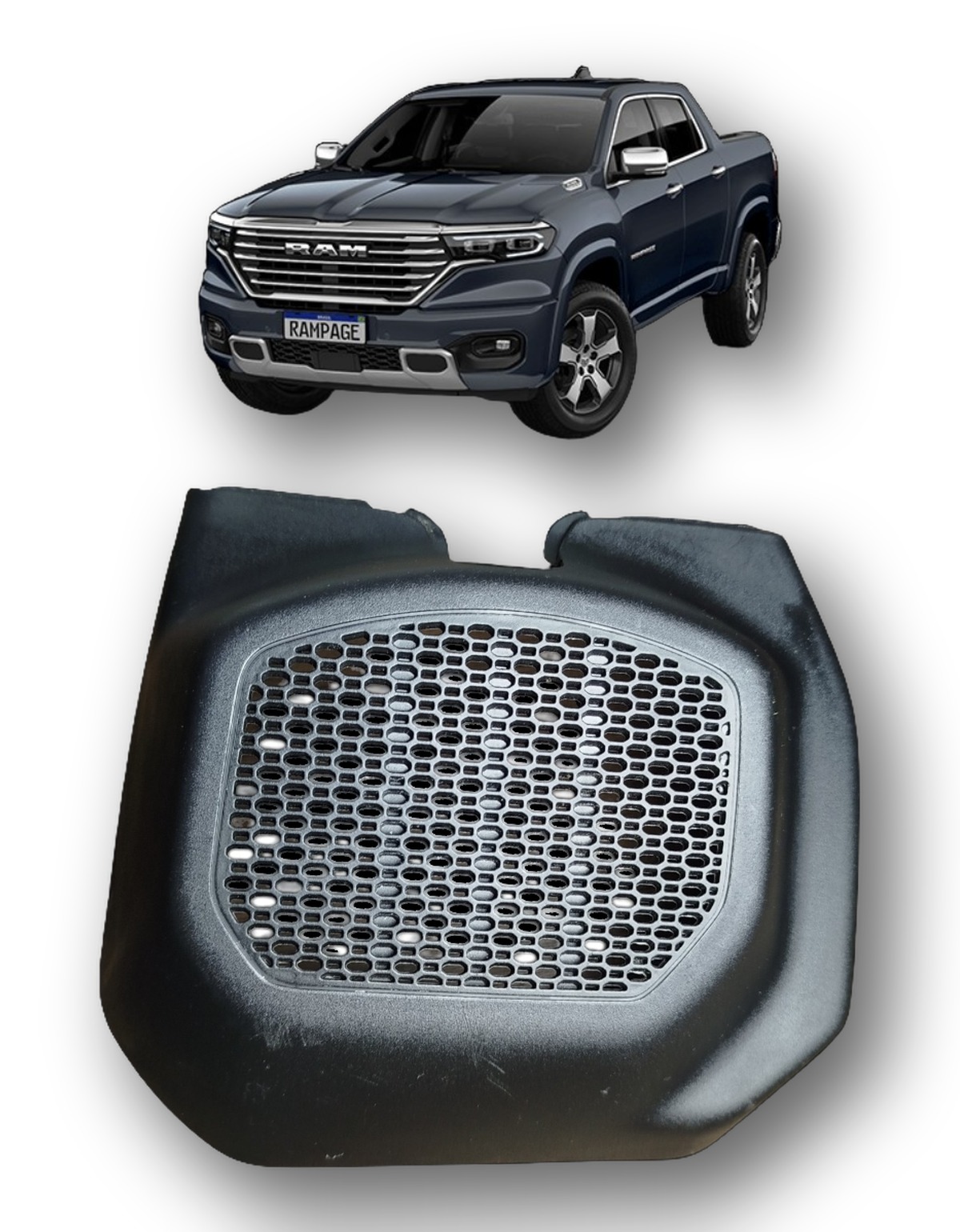 Moldura Acabamento Retrovisor Interno Ram Rampage 2023 2025