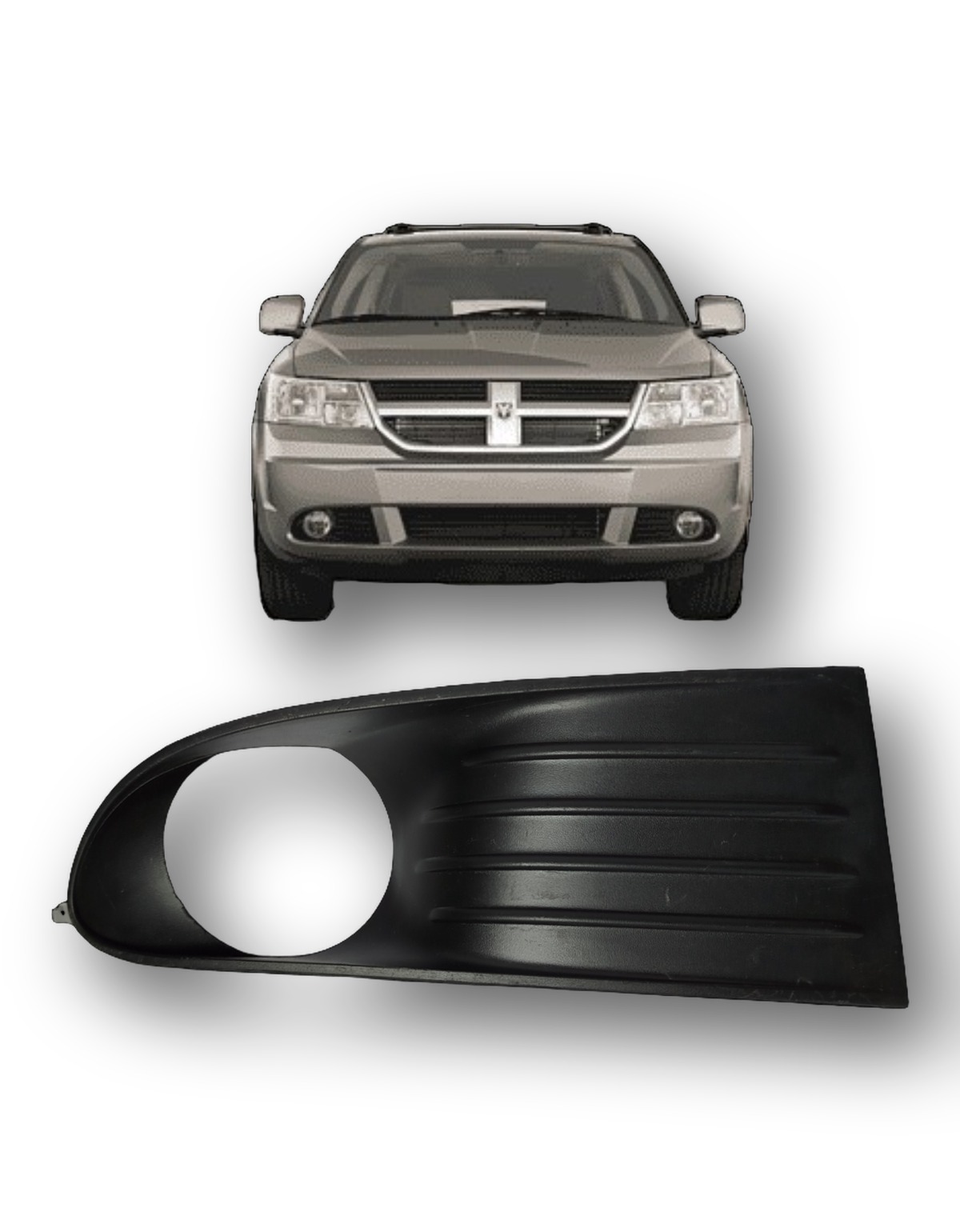 Grade Moldura Farol Milha Direito Dodge Journey 2009 Á 2011