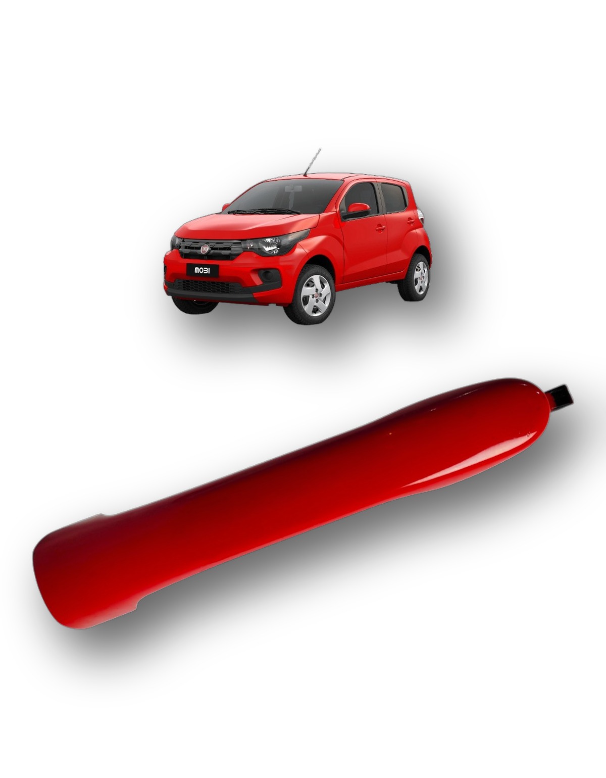 Maçaneta Externa Porta Fiat Mobi 2016 Á 2026 Vermelha Orig
