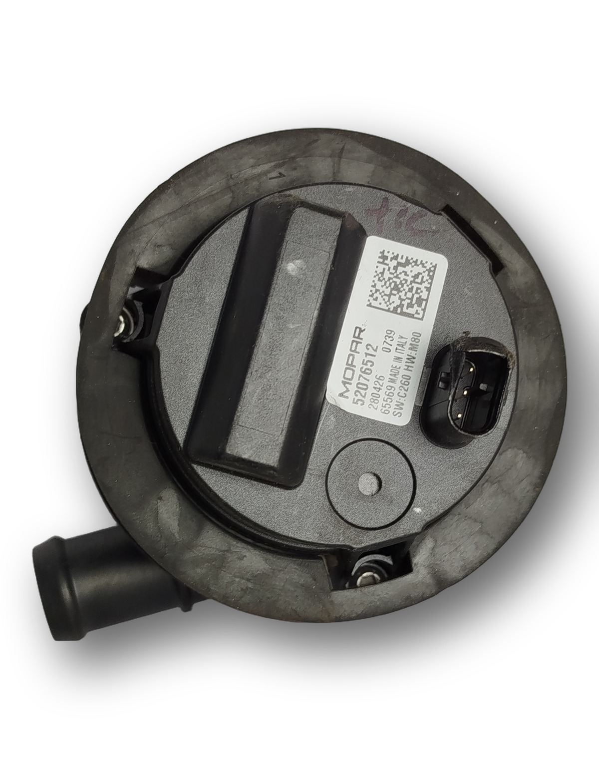 Bomba D'água Elétrica Auxiliar T270 Jeep 52076512 Detalhe